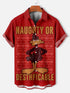 Men's Christmas Cartoon Funny Graphic Short Sleeve Hawaiian Shirt
